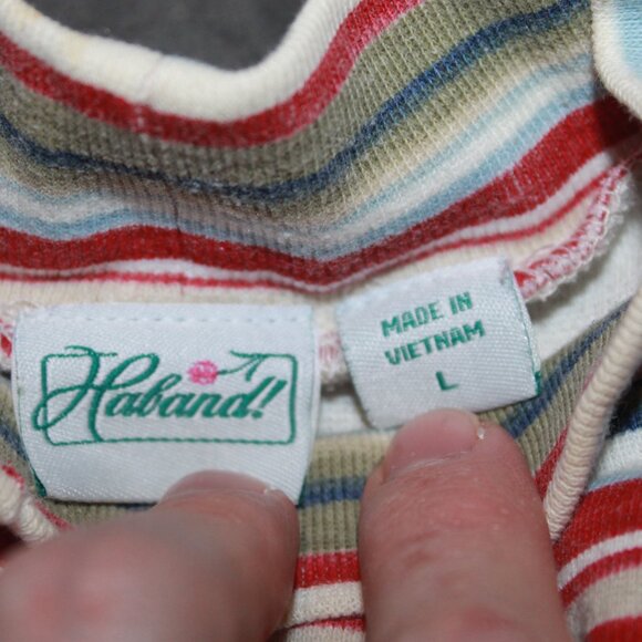 Vintage Haband Women's Light Gray Long Sleeve Floral Sweater Size Large - Picture 6 of 11